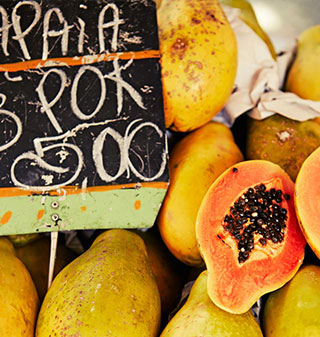 Papaya from Brazilian market