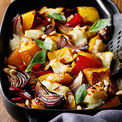 Recipes Roasted Vegetables on Roasted Autumn Vegetables With Halloumi Cheese