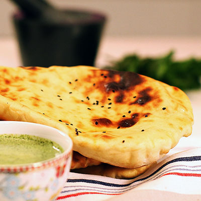 anjum-anands-quick-and-easy-naan-with-creamy-mint-chutney