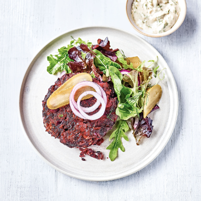 beetroot-burgers-with-dill-tahini-sauce