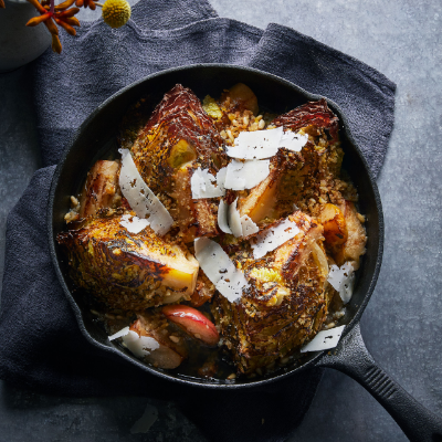 braised-cabbage-and-apple-wedges-with-pecorino