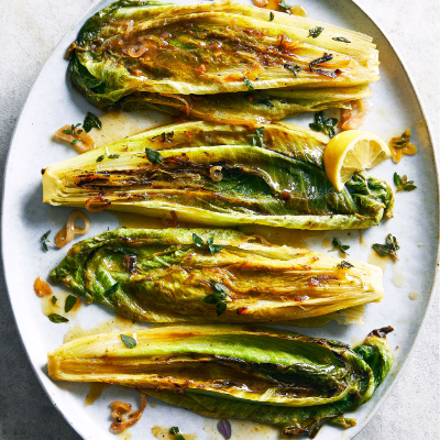 braised-buttery-lettuce-shallots