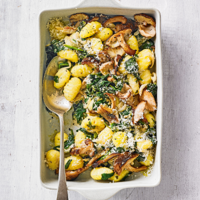 baked-gnocchi-with-spinach-mushrooms