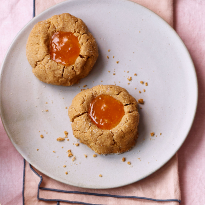 buckwheat-almond-thumbprint-jam-cookies