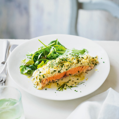 baked-salmon-with-risotto
