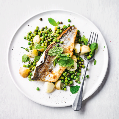 bream-with-new-potatoes-petits-pois-mint-capers