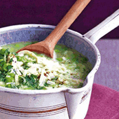 chicken-and-pea-risotto-soup
