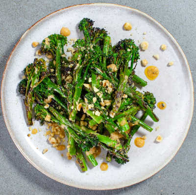 chargrilled-broccoli-with-miso-dressing-and-hazelnuts