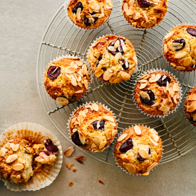 cherry-almond-muffins