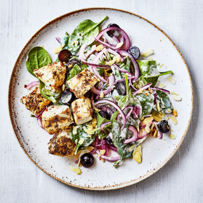 chicken-spinach-salad-with-grapes-and-toasted-almonds