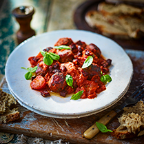 chicken-and-chorizo-meatballs-with-tomato-pepper-sauce