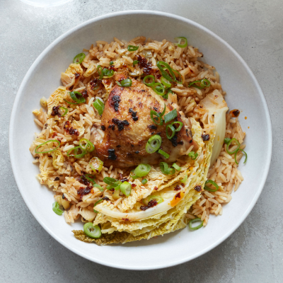 chinese-style-chicken-cabbage-and-rice-pot