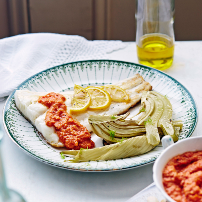 cod-with-fennel-and-romesco-sauce-recipe-waitrose
