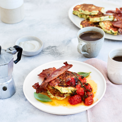 courgette-and-ricotta-hotcakes-with-maple-bacon
