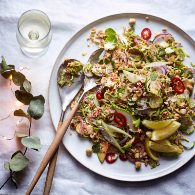 crab-shaved-brussels-sprout-and-pear-salad