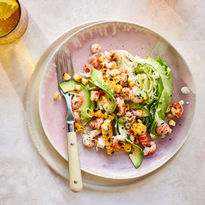 crayfish-griddled-corn-and-avocado-salad-with-buttermilk-dressing
