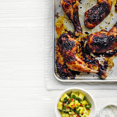 sticky-chicken-legs-with-pineapple-salsa-and-jalapeno-mayo