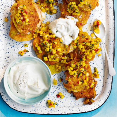 carrot-feta-cakes-with-sweetcorn-relish