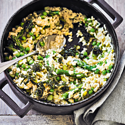 classic-pea-asparagus-risotto-with-sage-butter