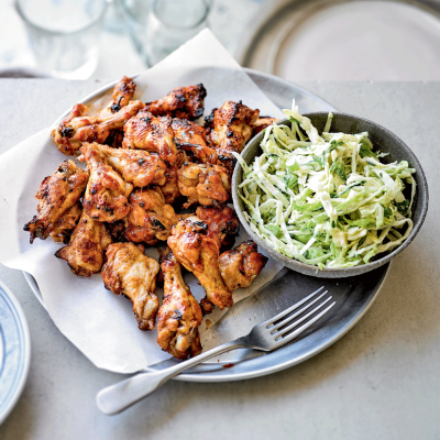 chicken-wings-with-green-coleslaw