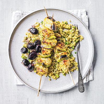 chermoula-chicken-skewers-with-couscous