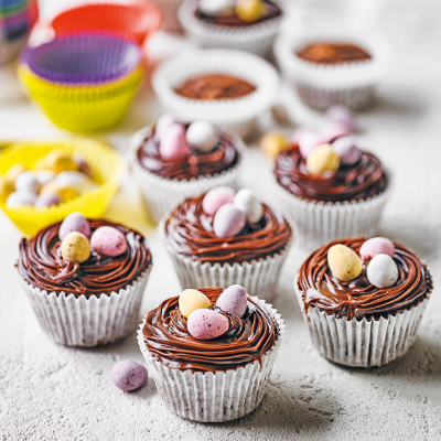easter-nest-chocolate-cupcakes