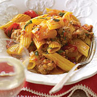grilled-pepper-and-sausage-penne