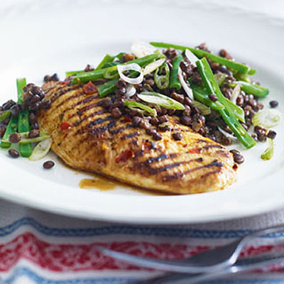 griddled-chicken-with-a-lemony-lentil-and-green-bean-salad