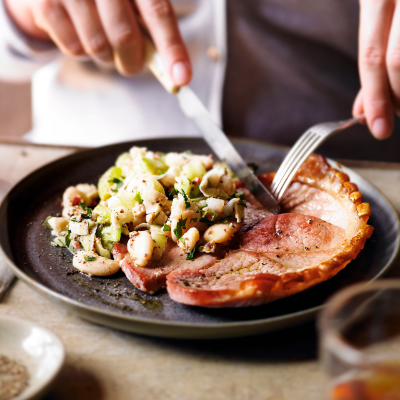 gammon-with-spicy-butter-bean-crush