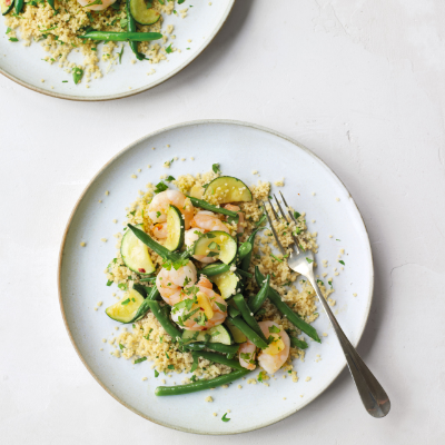 garlicky-prawns-courgette-with-couscous