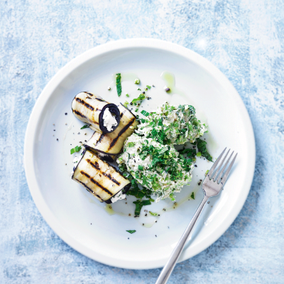 goat-s-cheese-aubergines-with-pea-bean-crush