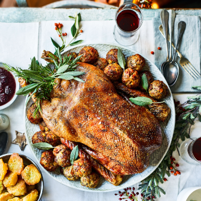 goose-with-pecan-stuffing-and-red-wine-gravy