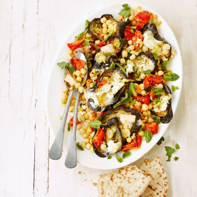grilled-aubergine-goat-s-cheese-salad