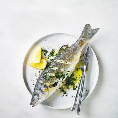 grilled-sea-bass-with-lemon-garlic-olive-oil