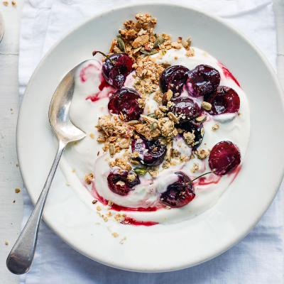 granola-with-roasted-cherries