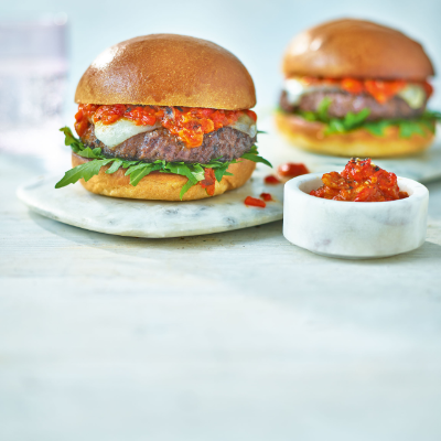 grilled-wagyu-burgers-with-romesco-style-relish
