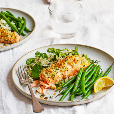 herb-crusted-salmon-and-wild-rice