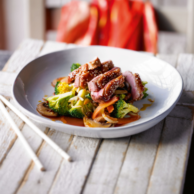 hoisin-roasted-duck-with-chilli-vegetables