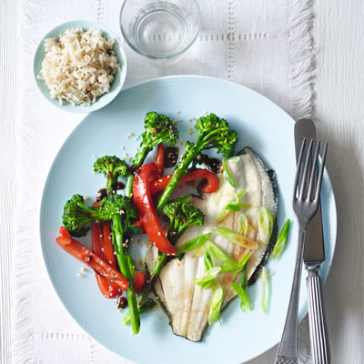 baked-plaice-with-black-bean-vegetables