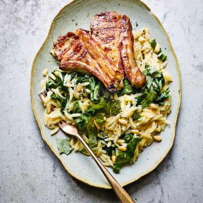 lamb-cutlets-with-kale-orzo