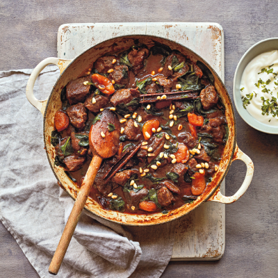 lamb-apricot-spinach-stew-with-minted-yogurt