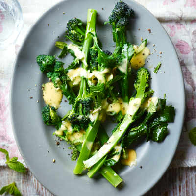 purple-sprouting-broccoli-with-mint-hollandaise