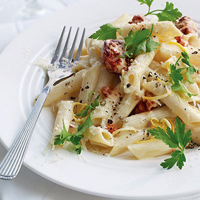 penne-with-spicy-sausage-and-lemon-cream