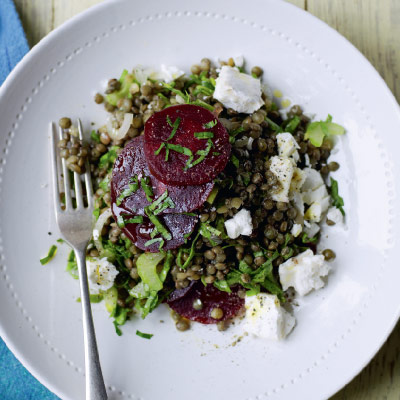 puy-lentils-with-beetroot-and-goat-s-cheese