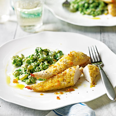 parmesan-chicken-with-pea-and-bean-mash