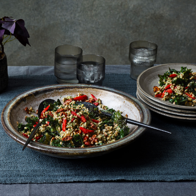 pan-fried-kalettes-with-spelt-and-roasted-red-peppers