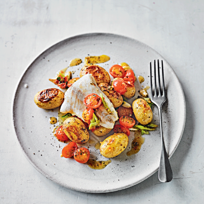 plaice-with-anchovy-potatoes-cherry-tomatoes