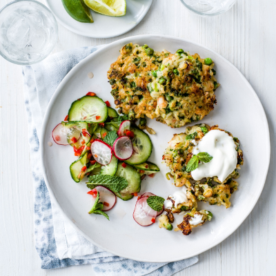 prawn-pea-and-rice-fritters-with-an-asian-style-salad