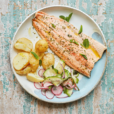 poached-trout-with-potato-pickled-salad