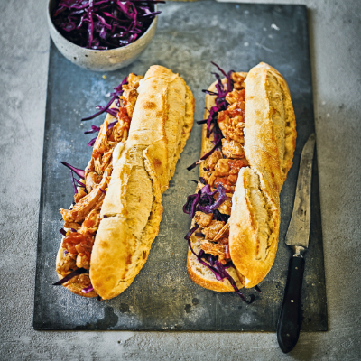 pulled-barbecue-chicken-baguettes